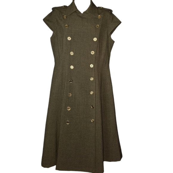 Calvin Klein Dresses & Skirts - Calvin Klein Military Trench Style Short Sleeve Dress
